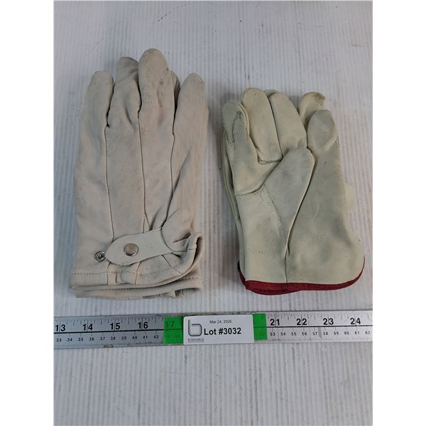 (2) Pairs of Work Gloves-Size unknown