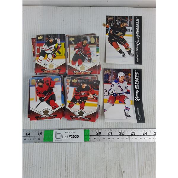 Over 200 Team Canada Hockey Cards and (2) Young Guns Cards