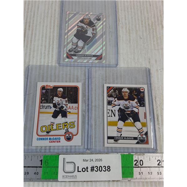 (3) Connor McDavid Rookie in Inserts-Cannot Guarantee Authenticity