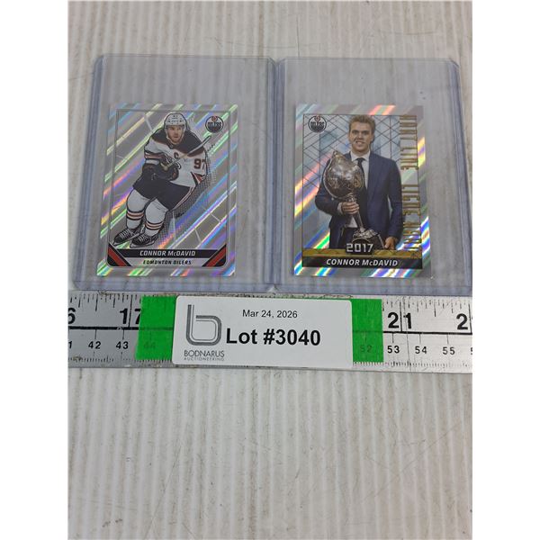 (2) Connor McDavid Silver Foil Rookie-Cannot Guarantee Authenticity