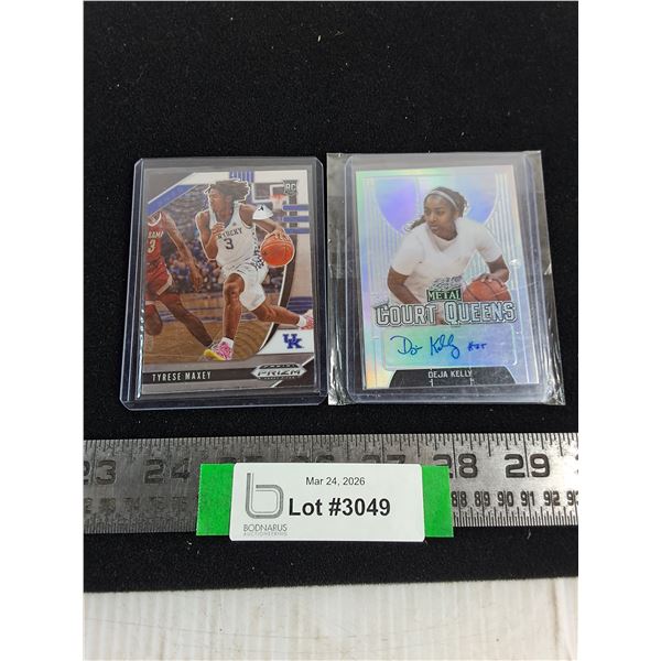 (2) Basketball Collector Cards (Autographed D.Kelly & T.Maxey) - Unauthenticated