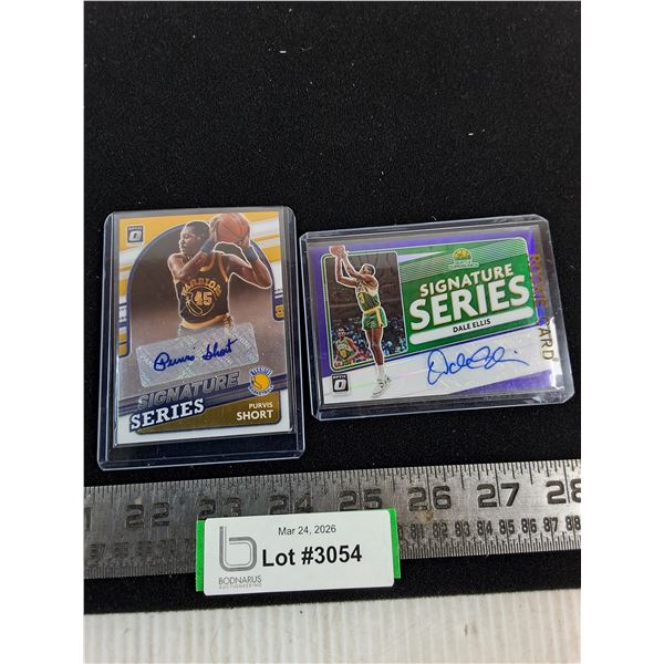 (2) Panini NBA Auto-Graphed Collector Cards (P.Short & D.Ellis) - Unauthenticated