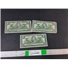 Image 1 : (3) Canadian One Dollar Bills- 1937