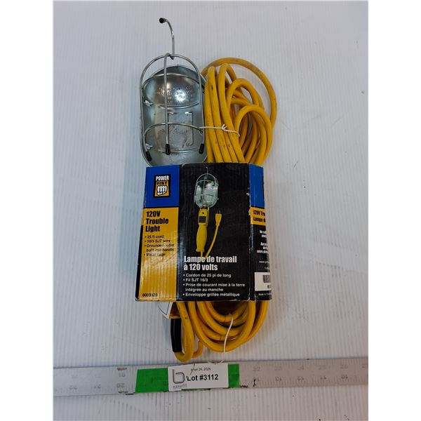 120V Trouble Light- No Bulb, Appears New