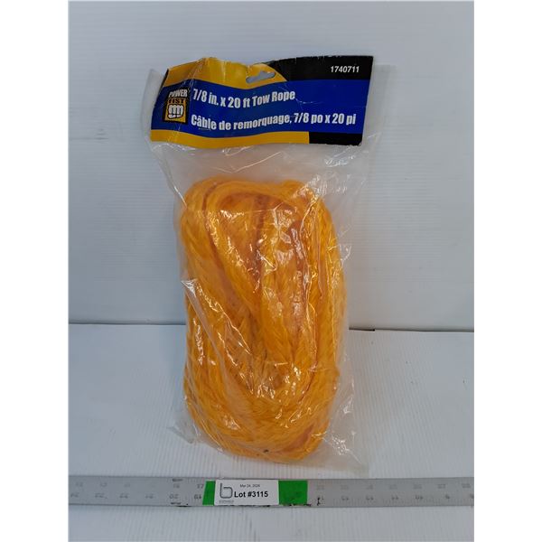 Power Fist 7/8" x 20 Ft. Tow Rope, Sealed