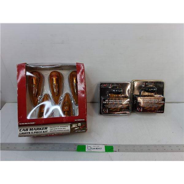 Cab Marker Light Kit & Pre-Wired Harness Lamp Kits- Sealed