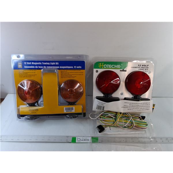 (2) Magnetic 12V Trailor Light Kits- Appear New