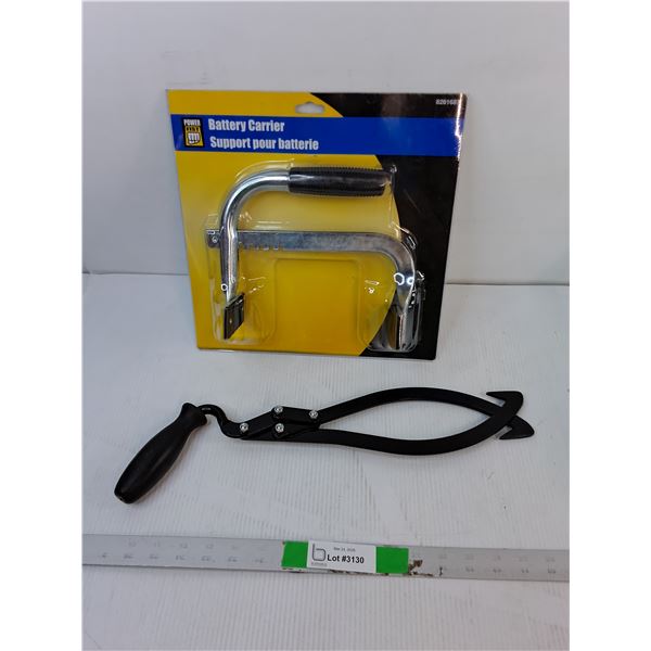 Power Fist Battery Carrier & Logging Skidding Tongs