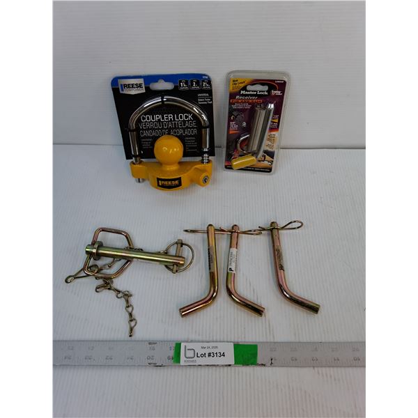 Coupler Lock, Receiver Pin & Clip, Hitch Pins