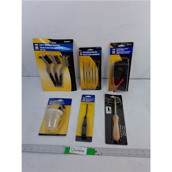 Mini Wire Brush Set, Digital Phone Line Tester, One Man Brake Bleeder Kit- Sealed