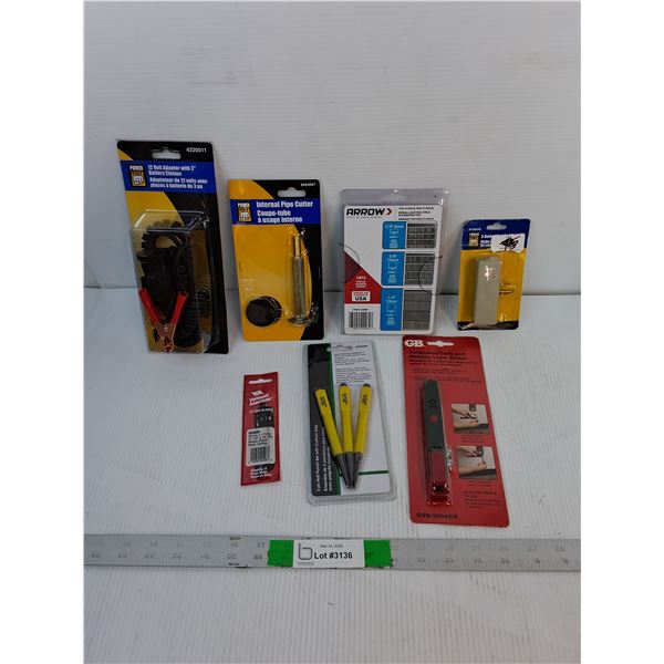 Internal Pipe Cutter, Extension Cord/Holiday Light Tester, Jig Saw Blades, Misc. Sealed