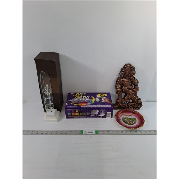 Assorted Decor - Oil Lamp , Plate, Scarecrow,  Inkjet Refill - PICK UP