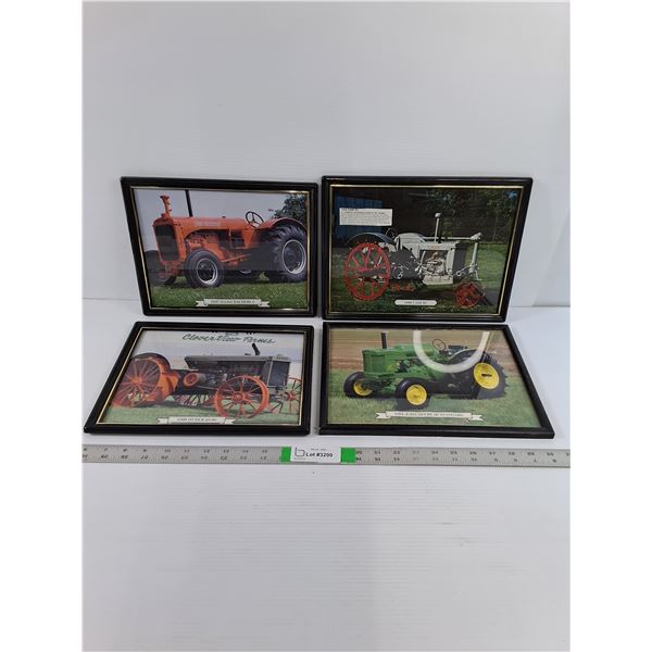 (4) Photographs 8" x 10"- Vintage Tractors (John Deere, Case, Allis-Chalmers)