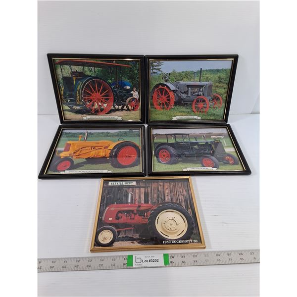 (5) Photographs 8" x 10" - Vintage Tractors (Minneapolis-Moline, Baker, Wallis, Etc.)
