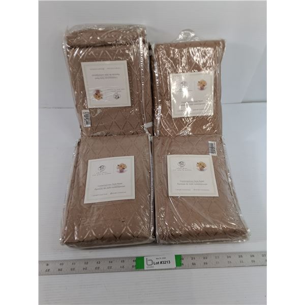 (4) Curtain Panels - 50" x 95" - Light Fawn - New-In-Box