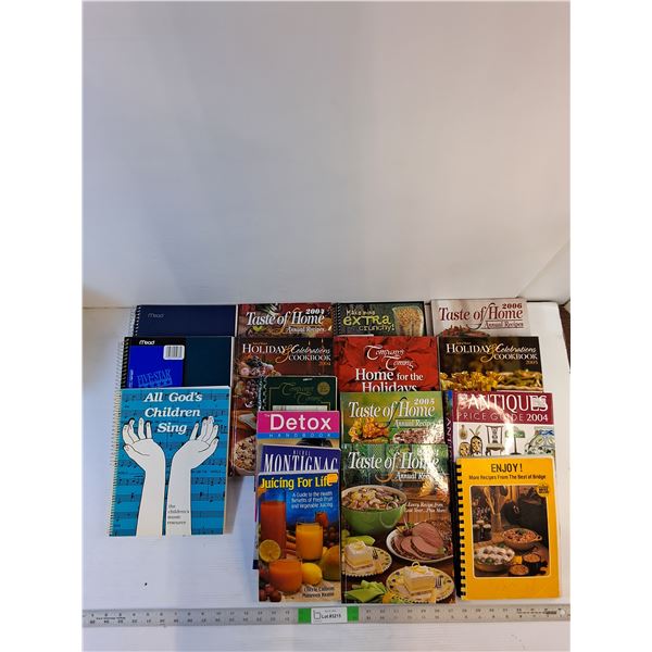 Assorted  - Cookbooks,  Antiques Price Guide,  Misc.