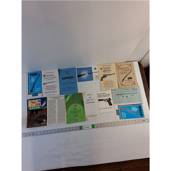Vintage Firearm User/Owner Manual-Instructions  - Assorted Foreign/Domestic Models