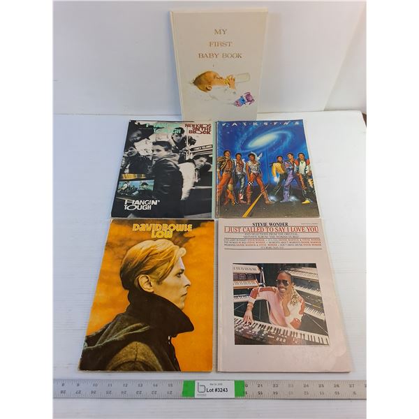 Books  - Vintage Music (NKOTB, Bowie, Wonder, Jacksons) Baby Book