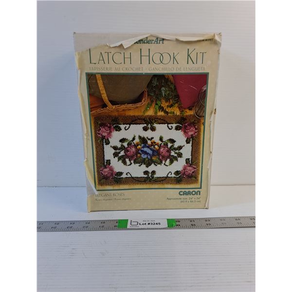 Vintage Crochet - Latch Hook Kit (New-In-Box) Elegant Roses 24" x 34"