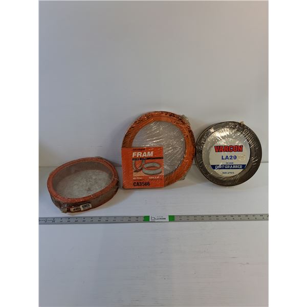 (3) Automotive Air Filters - Fram CA3566 , CA3523/Varcon LA29