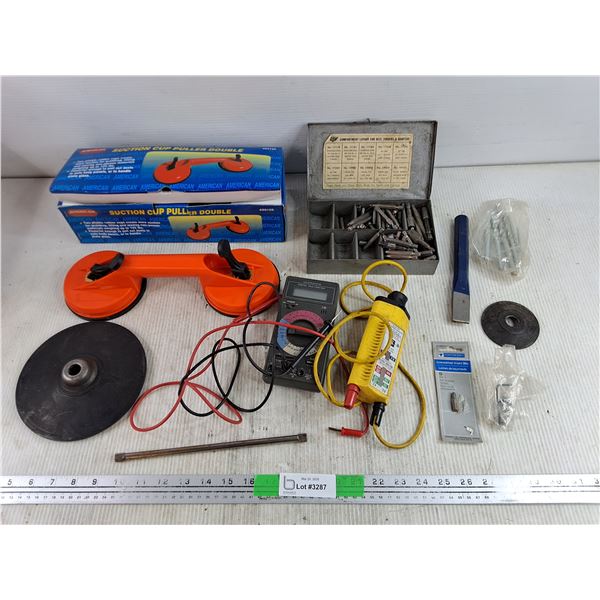 Suction Cup Puller Double, Micronta Digital Multimeter, Bits, Misc