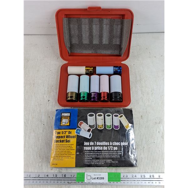 Power Fist 7pc 1/2" Dr. Impact Wheel Socket Set