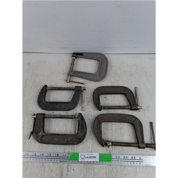 (5) C Clamps 3" & 4"