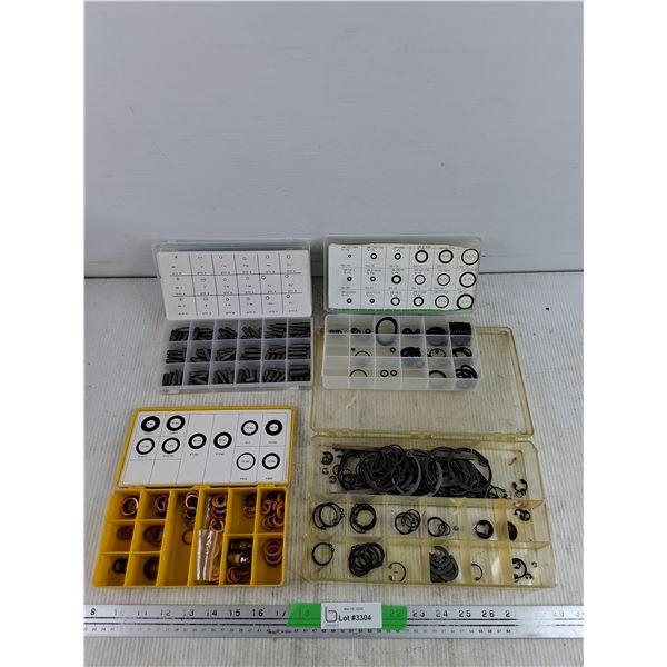 Assorted Gaskets, Bits, O Rings and Retainers