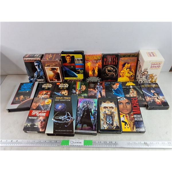 Assorted VHS Movies - Terminator, Matrix, Star Wars, Misc