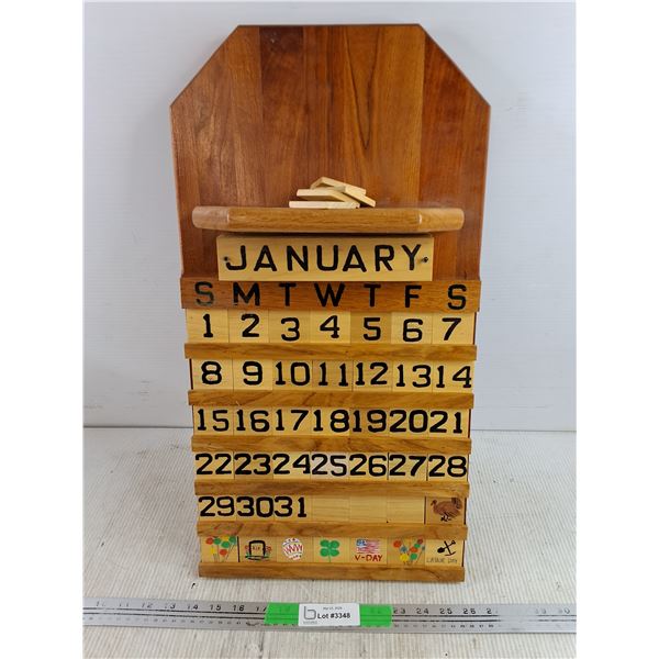 Wooden Wall Calendar 12" x 23"