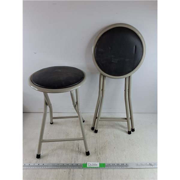 (2) Folding Stools 17" T - PICK UP