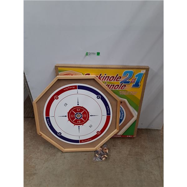*Crokinole & Checkers Board - PICK UP ONLY