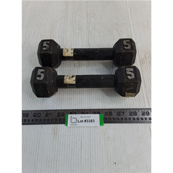 Pair of 5 lb Dumb Bells - PICK UP