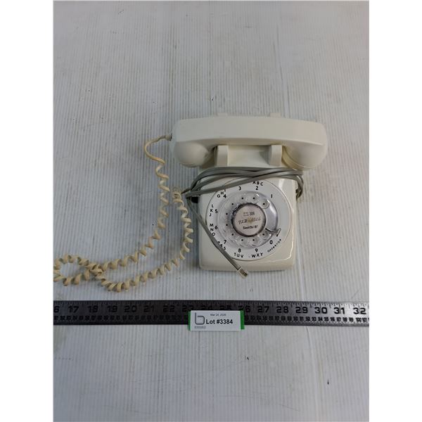 ITT White Rotary Land Line Telephone