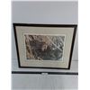 Image 1 : Wood Framed "Stroll at Dusk - Bittern" Print by Allan Hancock - 25" x 21" - PICK UP