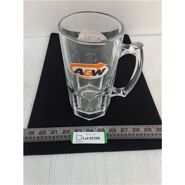 Large Size A&W Glass Mug