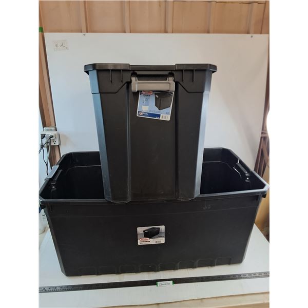 (2) Sterilite Storage Bins (40x21x18" & 26x18x19") - Pickup Only