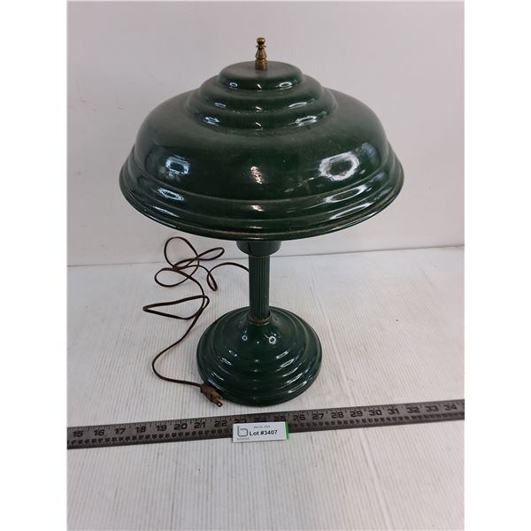Vintage Metal Table Lamp - Tested - 16" High x 12" Diameter - PICK UP