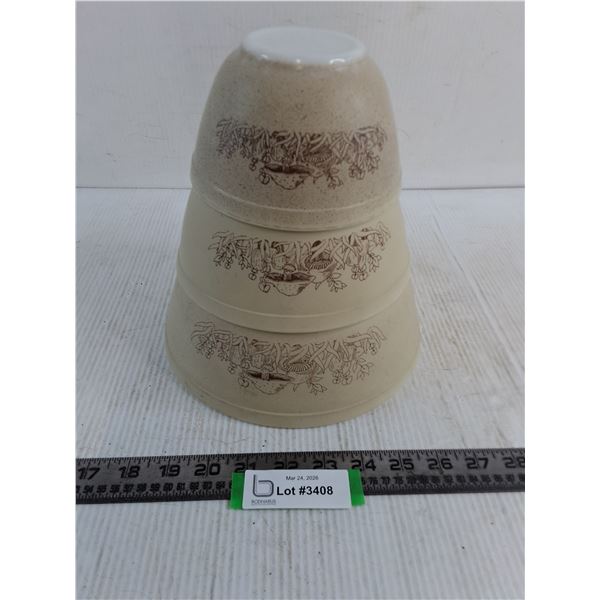 Set of 3 Pyrex "Forest Fancies" Mixing Bowls (2.5L, 1.5L, 750ml)