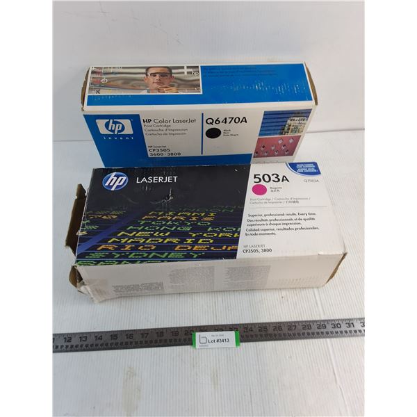 (2) NIB HP Laserjet Print Cartridges (Q6470A Black & 503A Magenta) - Cannot Ship