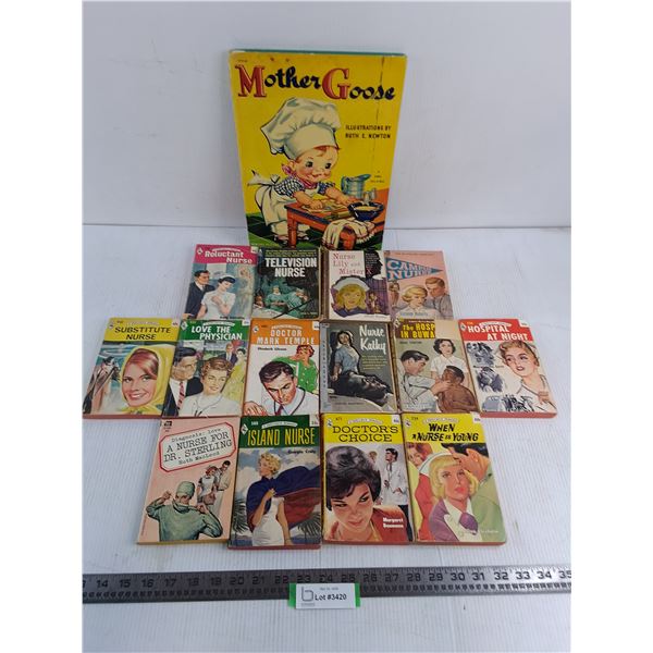 (15) Vintage Books (Mother Goose & Harlequin Nurse Romance)