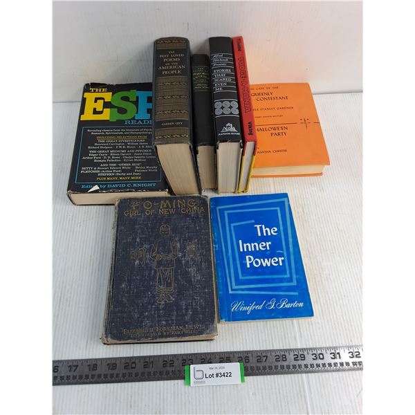 (8) Vintage Books (ESP, American Poems, Alfred Hitchcock)