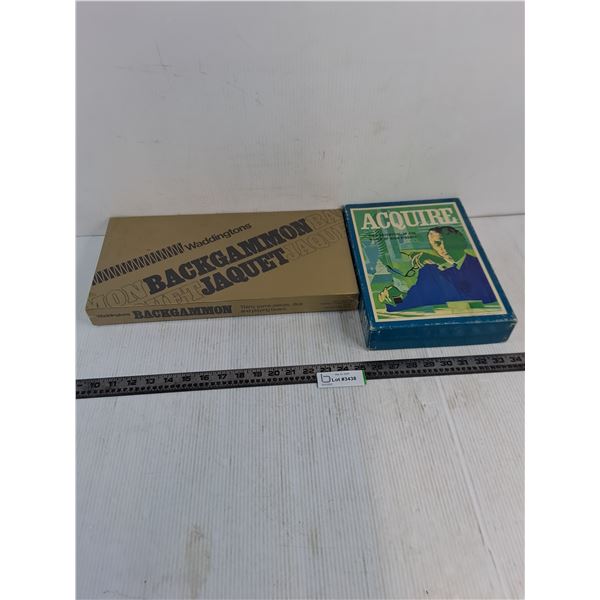 (2) Board Games (Acquire, Backgammon - Sealed)