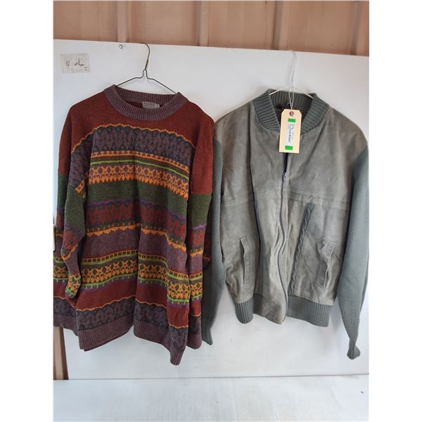 * Esprit Large Sweater, Sears XL Suede Sweater Jacket