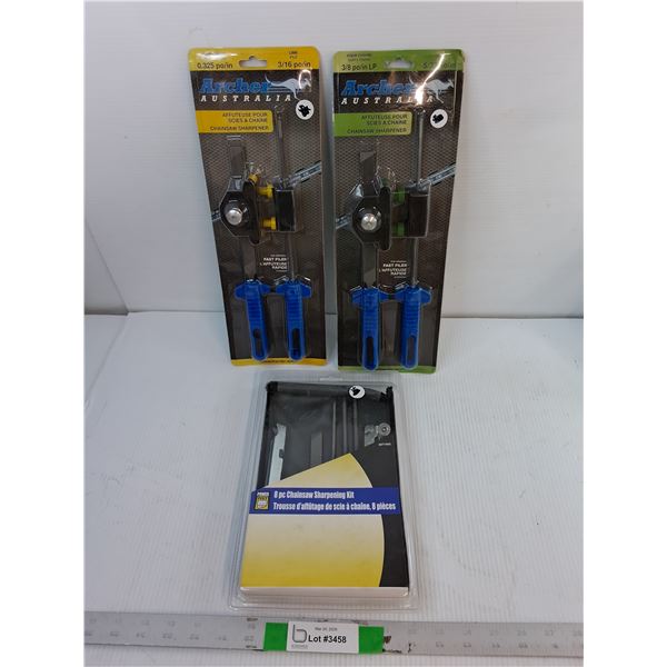 (3) Chainsaw Sharpeners/Kits- Sealed