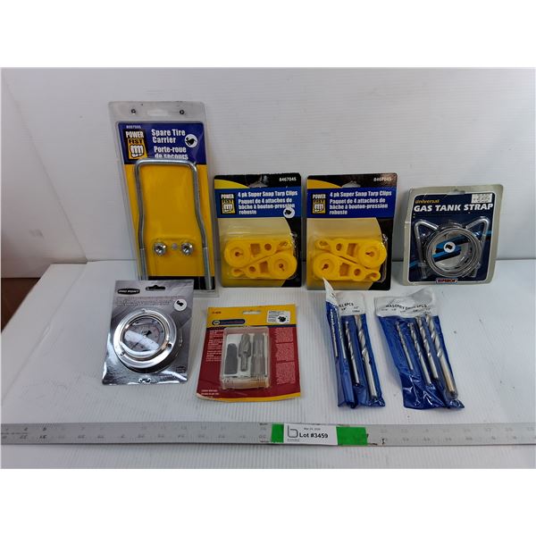 Heater Hose Coupler Repair Kit, Gas Tank Strap, Spare Tire Carrier, Misc.