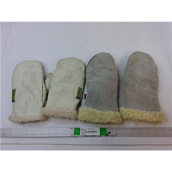 (2) Pairs of Lined Mittens- Approx. L
