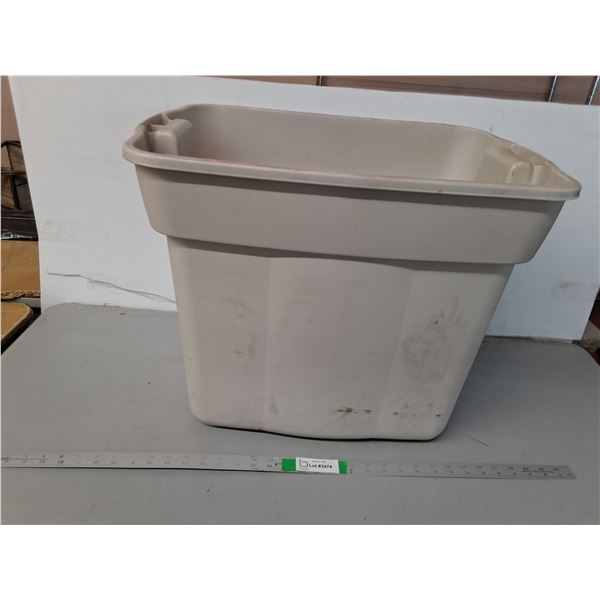 Rubbermaid Plastic Storage Tote 23" x 17.75" x 17.75"- No Lid, Cannot Ship