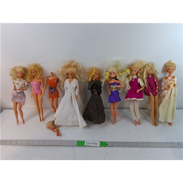 (9) Barbies- As Is