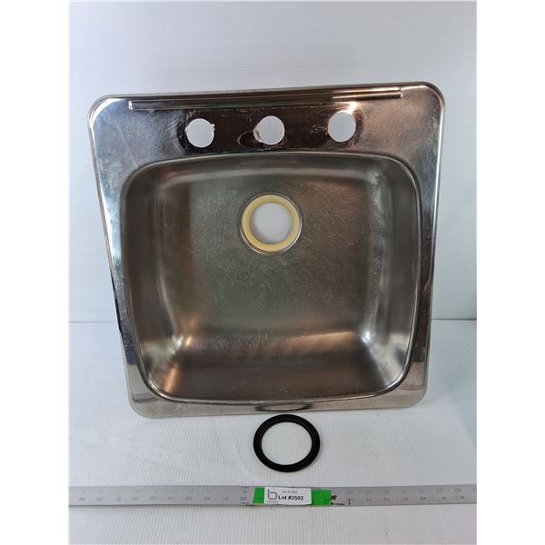 Metal Kitchen/Laundry Sink 20" x 20.5" x 6.5"- Cannot Ship